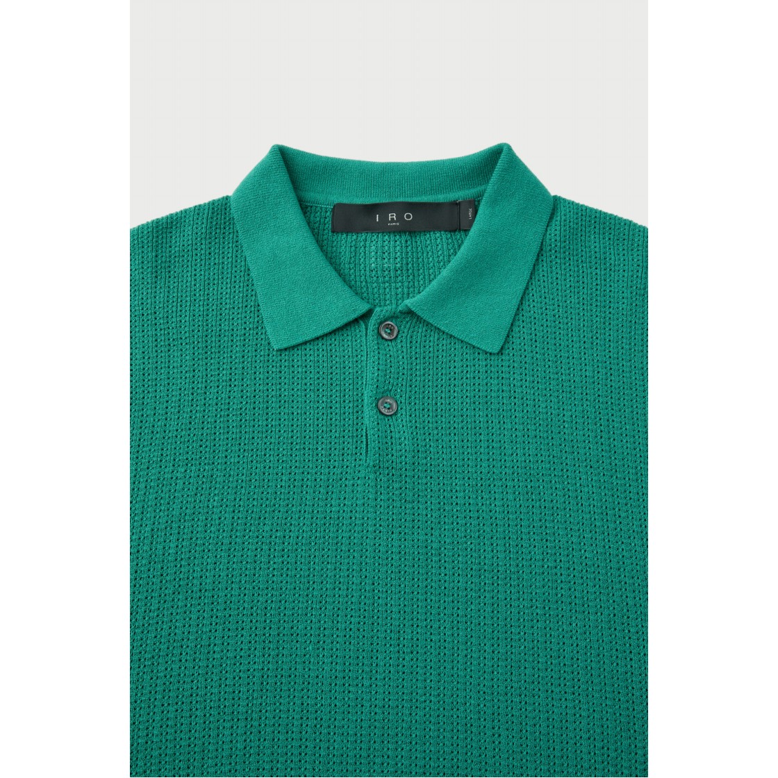 이로 린 미니멀 조직 변형 카라 반팔 니트 민트(Iro Ligne Minimal Texture Variation Collar Short Sleeve Knit Mint) - 5