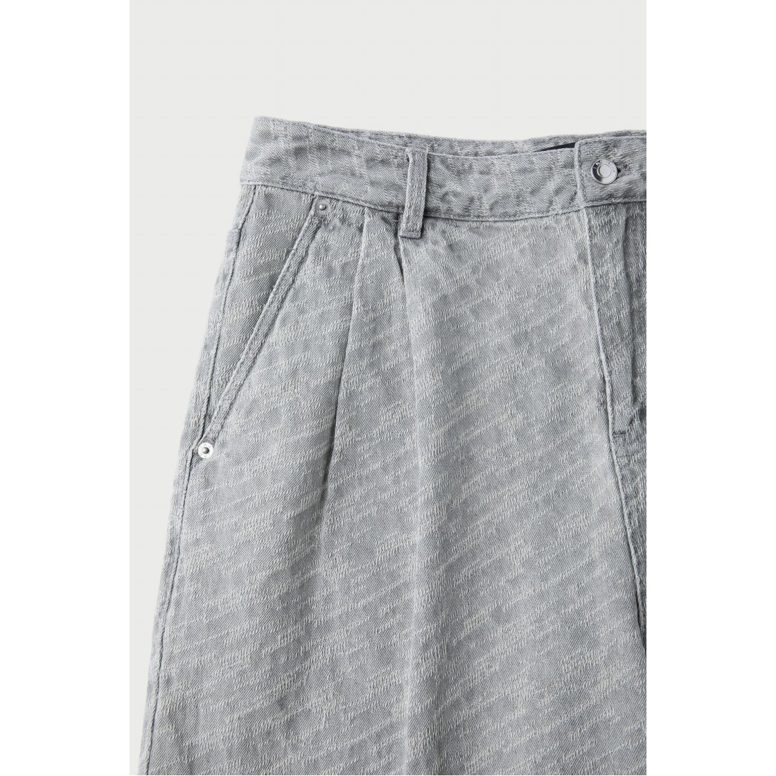 이로 칼리오팔 투 핀턱 라이트 데님 숏 팬츠 그레이(Iro Caliopal Two-Pintuck Light Denim Short Pants Gray) - 5
