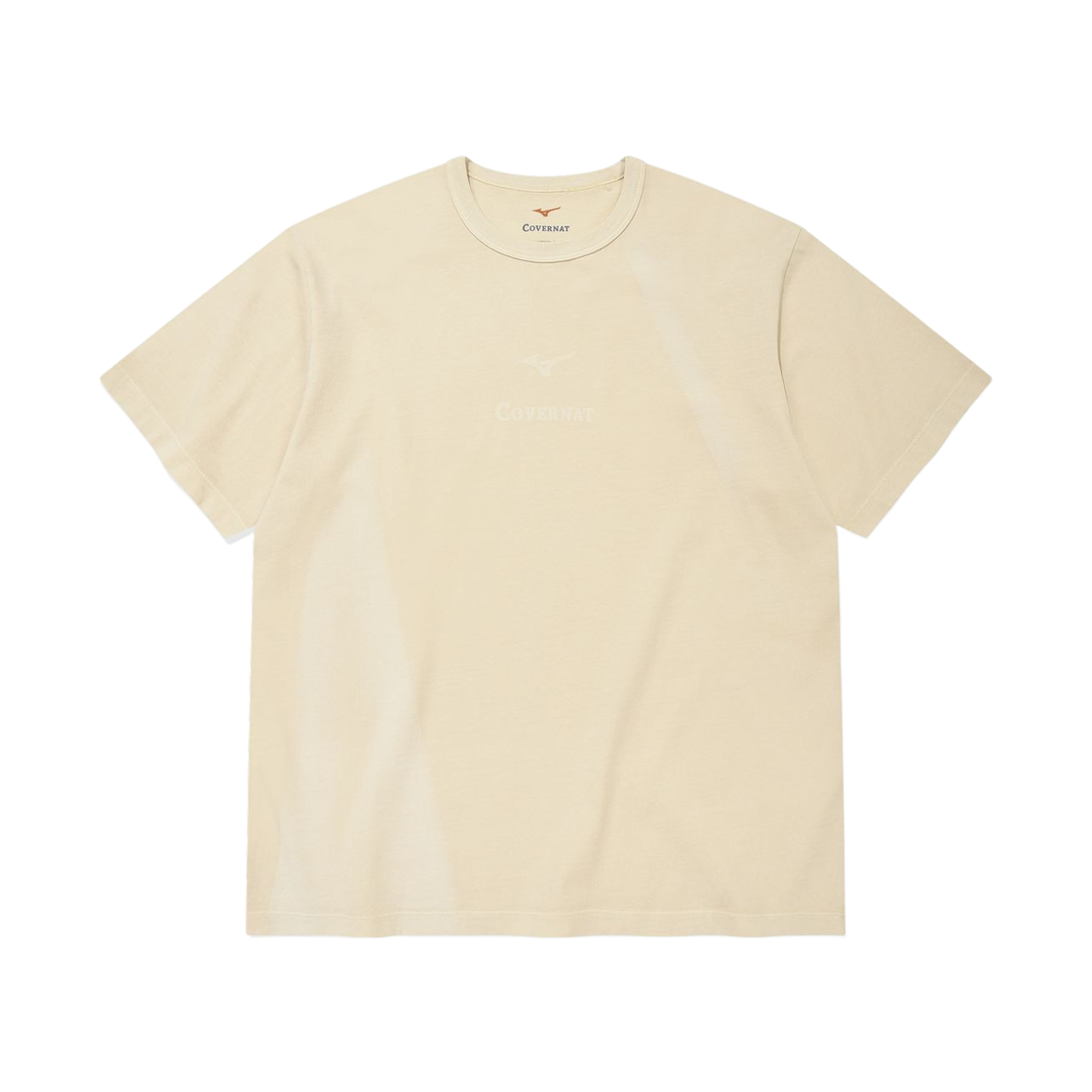 커버낫 x 미즈노 빅 로고 다잉 티셔츠 터스크(Covernat x Mizuno Big Logo Dyeing T-Shirt Tusk)