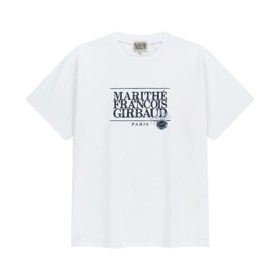 마리떼 프랑소와 저버 스탬프 클래식 로고 티셔츠 화이트(Marithe Francois Girbaud Stamp Classic Logo T-Shirt White)