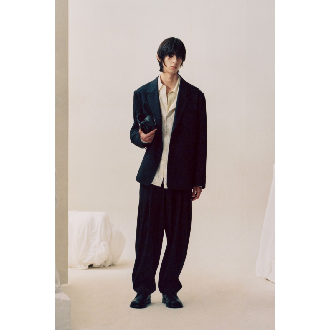 이로 프레스티지 화섬 싱글 테일러드 자켓 블랙(Iro Prestige Synthetic Fiber Single Tailored Jacket Black) - 2