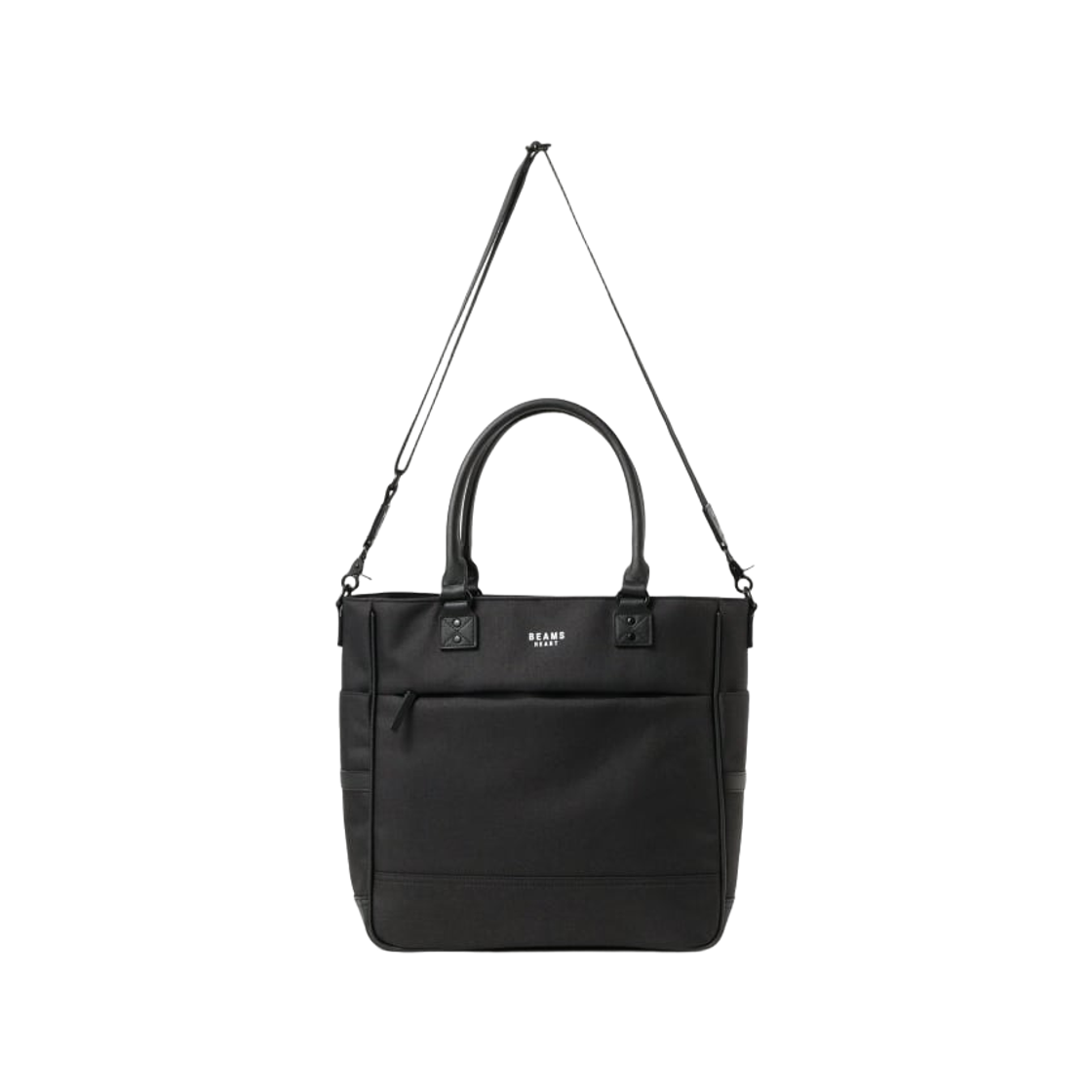 빔즈 하트 헤더드 폴리에스터 투웨이 토트백 블랙(Beams Heart Heathered Polyester 2Way Tote Bag Black) - 3