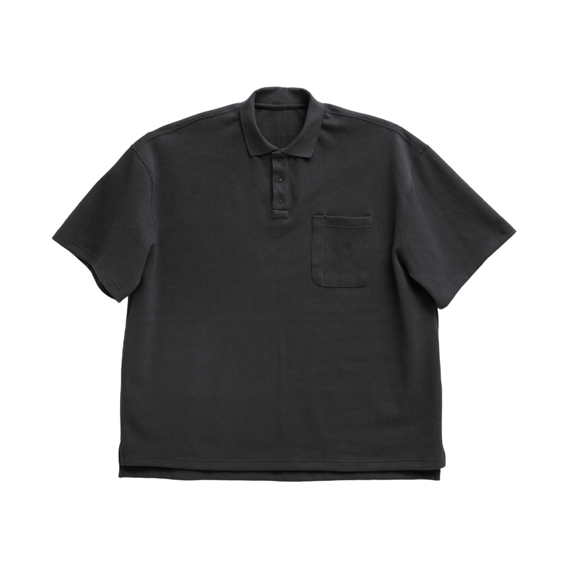HOD26-01-TS007-DG HAVEOFFDUTY Pen Pocket Polo Neck T-shirts Dark Grey