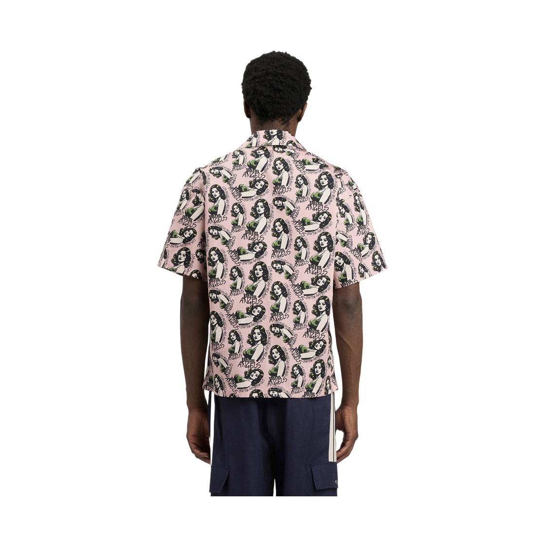 팜엔젤스 핀업 올오버 루즈 볼링  셔츠 -  핑크 멀티컬러(Palm Angels Pinup Allover Loose Bowling Shirt - Pink Multicolor) - 4