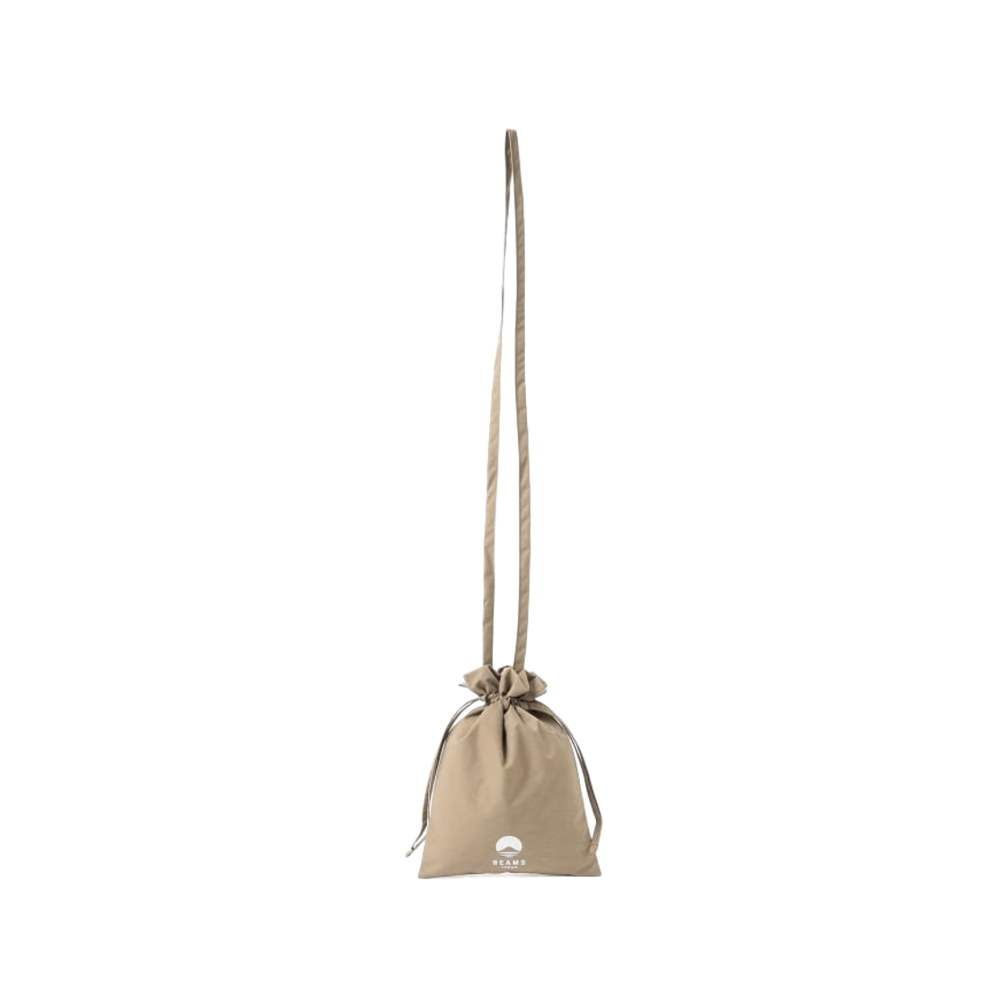 빔즈 재팬 로고 드로우스트링 숄더백 베이지(Beams Japan Logo Drawstring Shoulder Bag Beige)