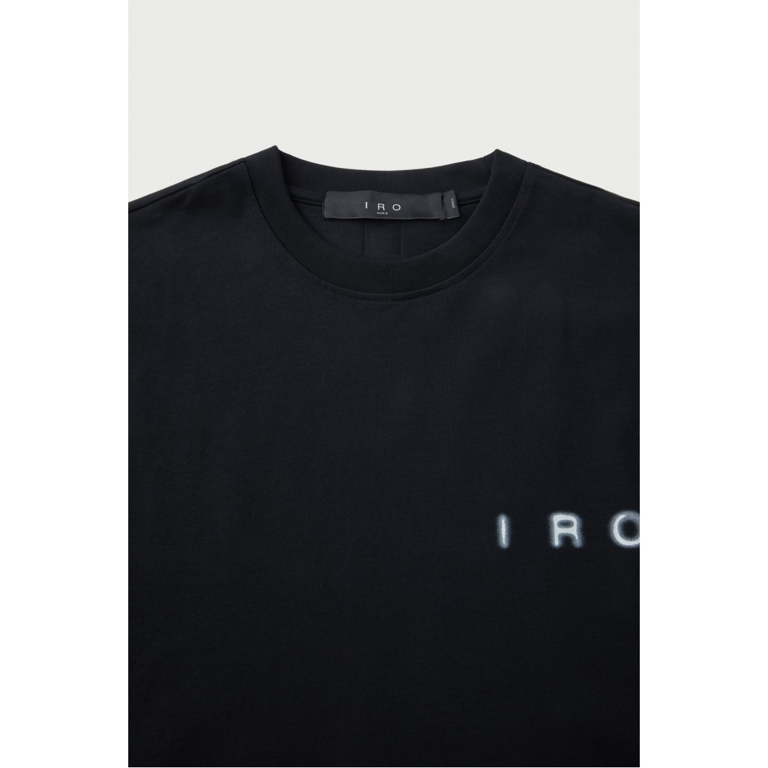 이로 블러 페이드 로고 반팔 티셔츠 블랙(Iro Blur Faded Logo Short Sleeve T-Shirt Black) - 4