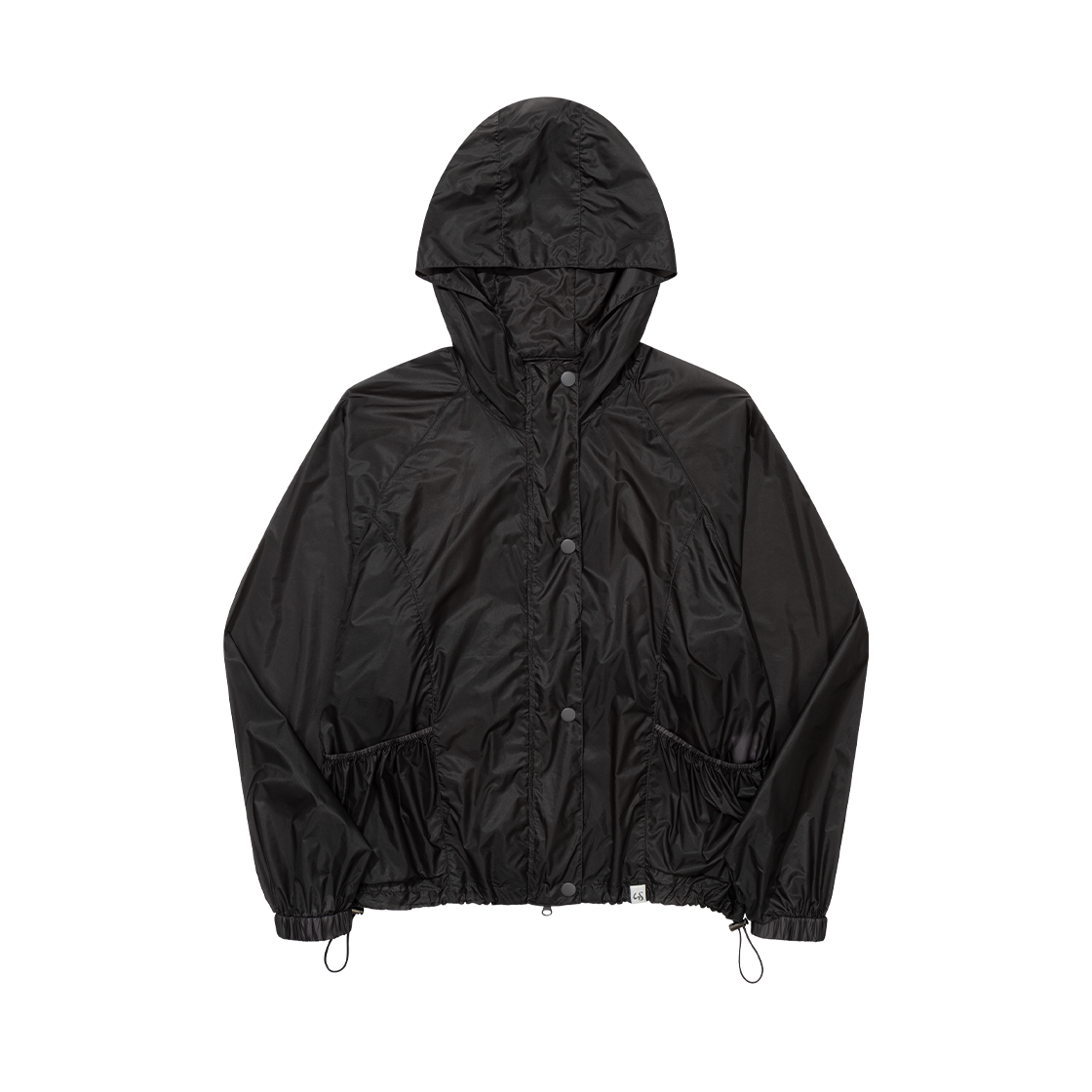 MID017 UGLYSHADOW Shining Ruffle Windbreaker Jacket Black