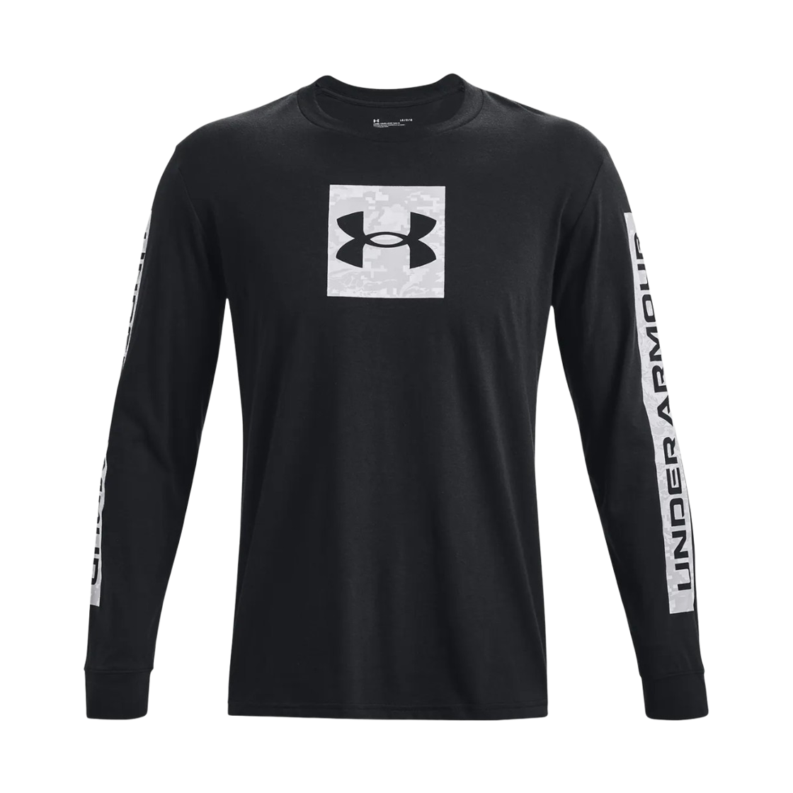 1366464-002 Under Armour UA Camo Boxed Sportstyle Long Sleeve T-Shirt Black