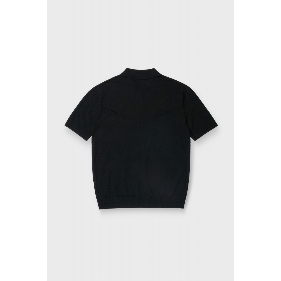이로 바란코 버튼 카라 숏 슬리브 니트 블랙(Iro Baranco Button Collar Short Sleeve Knit Black) - 3