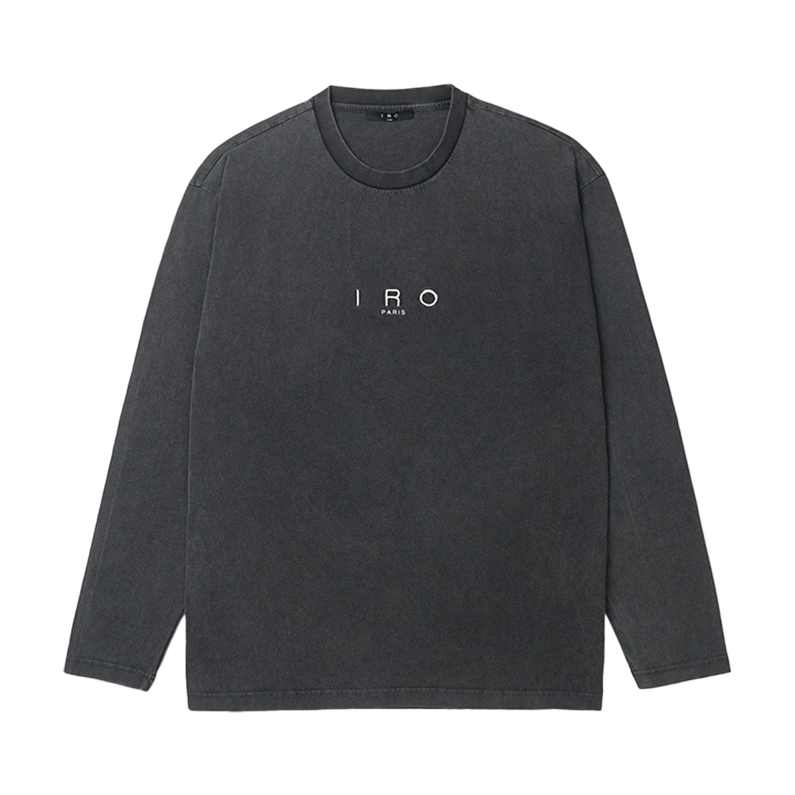 이로 카리스 피그먼트 워시드 로고 롱슬리브 티셔츠 그레이(Iro Caris Pigment Washed Logo Long Sleeve T-Shirt Gray)