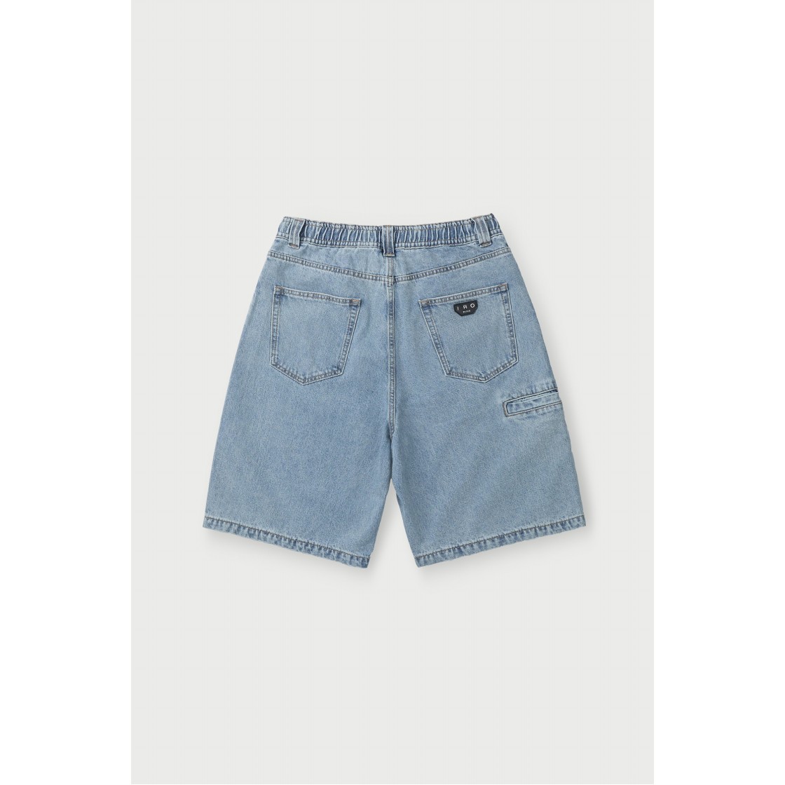 이로 피쥬리 데님 펀칭 버뮤다 밴딩 쇼츠 라이트 블루(Iro Pzuree Denim Punching Bermuda Banding Shorts Light Blue) - 4