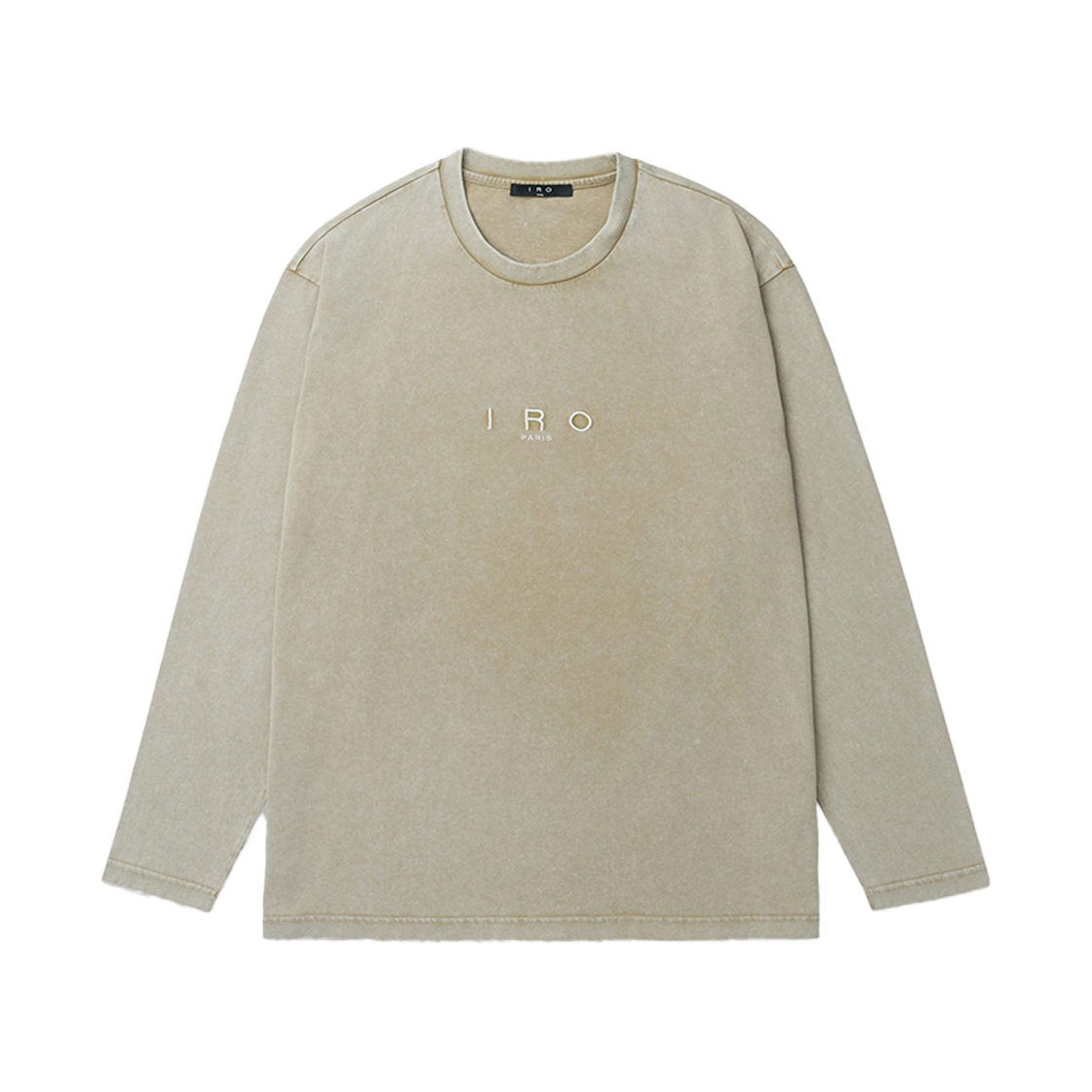 이로 카리스 피그먼트 워시드 로고 롱슬리브 티셔츠 베이지(Iro Caris Pigment Washed Logo Long Sleeve T-Shirt Beige) - 1