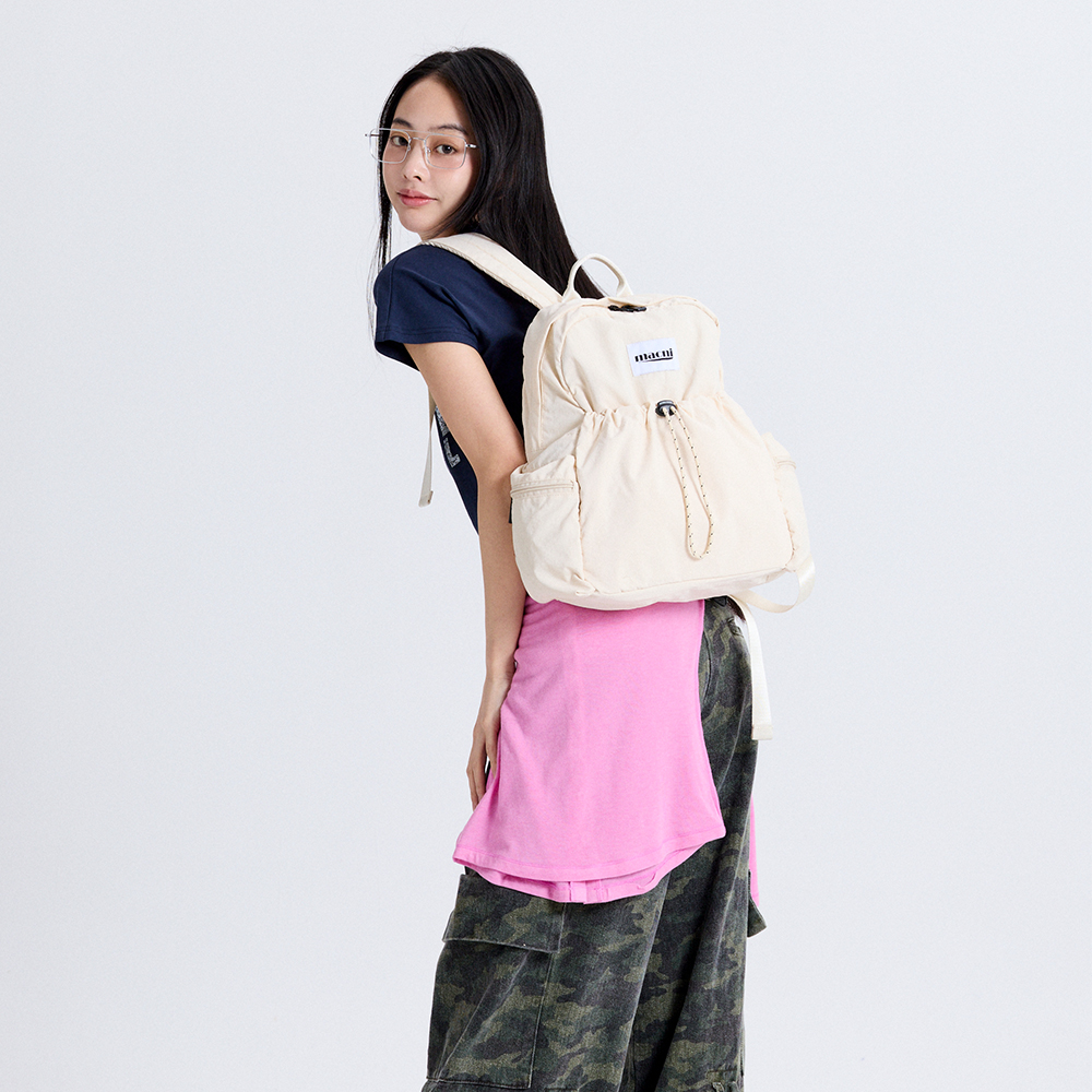 마크니 아이콘 백팩 아이보리(MACNI Icon Backpack Ivory) - 2