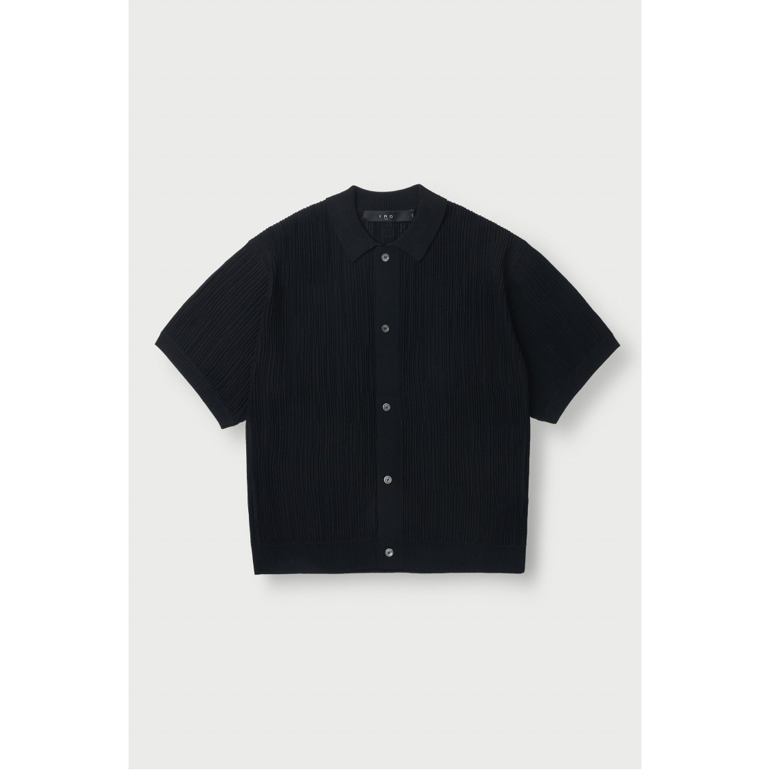 이로 스플리츠 니트 플리츠 반팔 셔츠 블랙(Iro Spleats Knit Pleats Short Sleeve Shirt Black) - 3