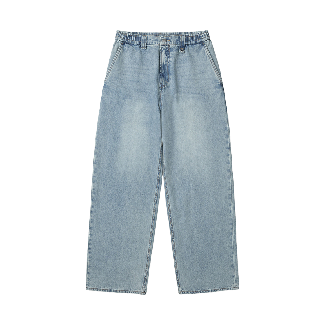 이로 밴딩 루즈핏 데님 팬츠 라이트 블루(Iro Banding Loose Fit Denim Pants Light Blue) - 1