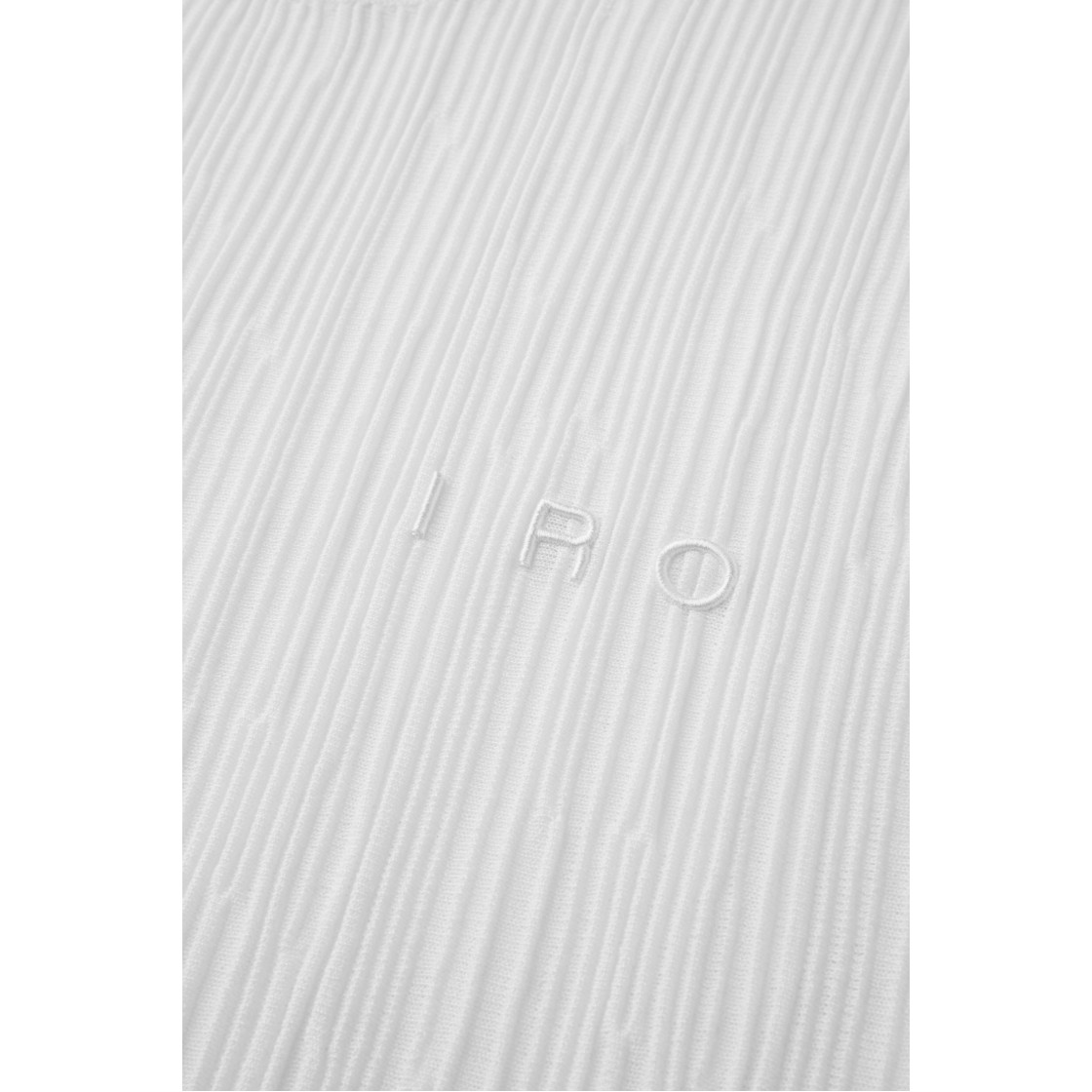 이로 플리츠 플리츠 반팔 라운드 스웨터 화이트(Iro Pleats Pleats Short Sleeve Round Sweater White) - 5