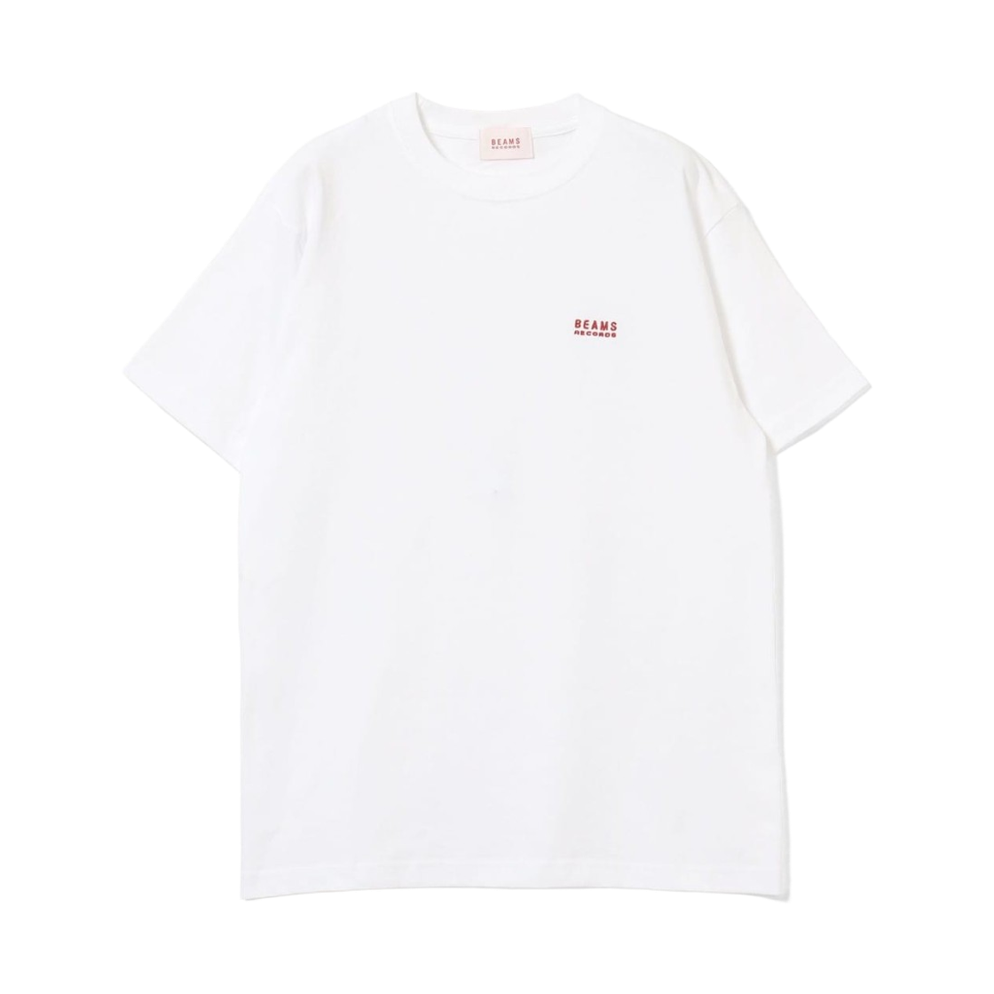29-58-0044-445 Beams Records Embroidered Logo T-shirt White