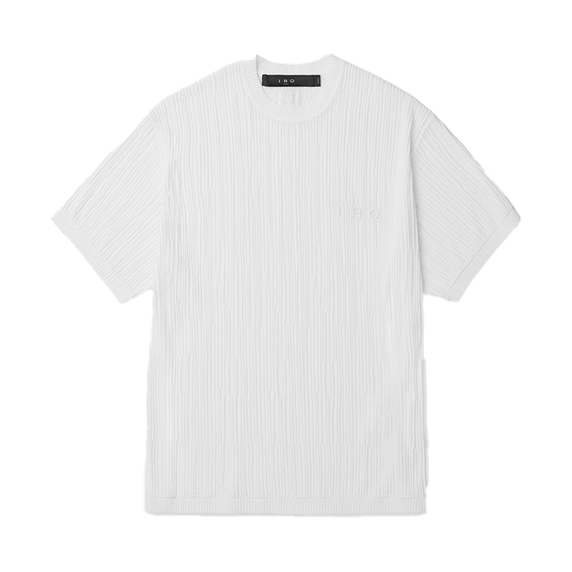 이로 플리츠 플리츠 반팔 라운드 스웨터 화이트(Iro Pleats Pleats Short Sleeve Round Sweater White) - 1