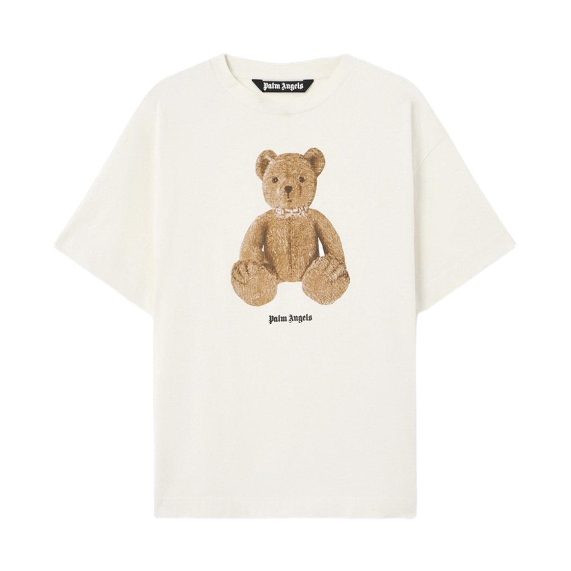 팜엔젤스 베어 레귤러 티셔츠 - 화이트 브라운(Palm Angels Bear Regular Tee - Off White Brown)