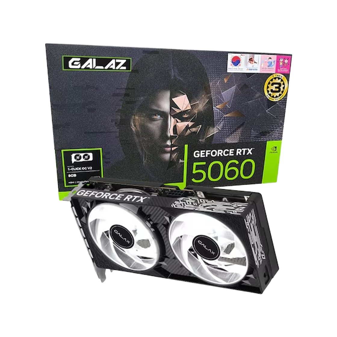 갤럭시 GALAZ 지포스 RTX 5060 BLACK OC V2 D7 8GB(GALAZ GeForce  RTX 5060 BLACK OC V2 D7 8GB)