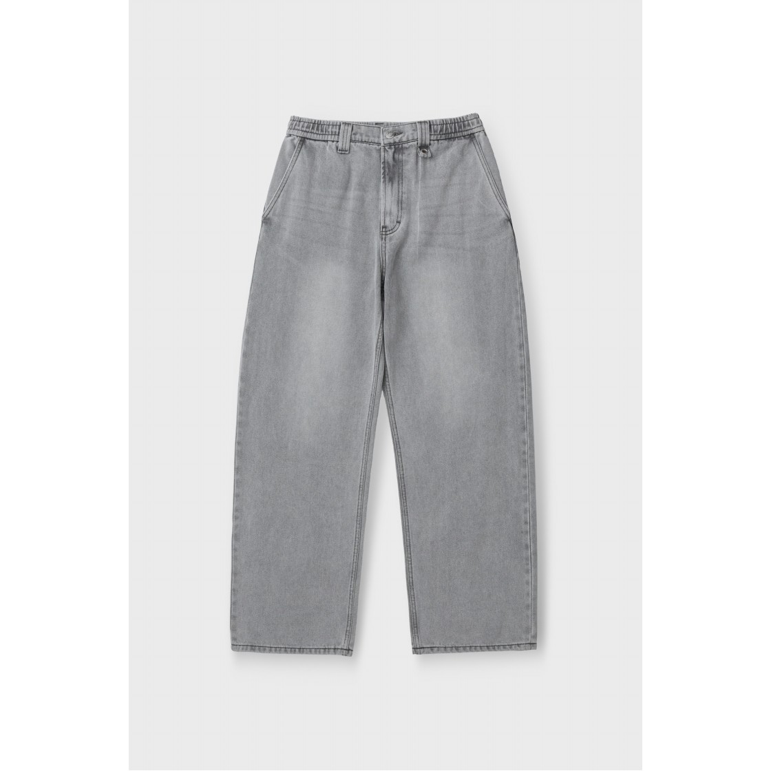 이로 밴딩 루즈핏 데님 팬츠 그레이(Iro Banding Loose Fit Denim Pants Gray) - 2