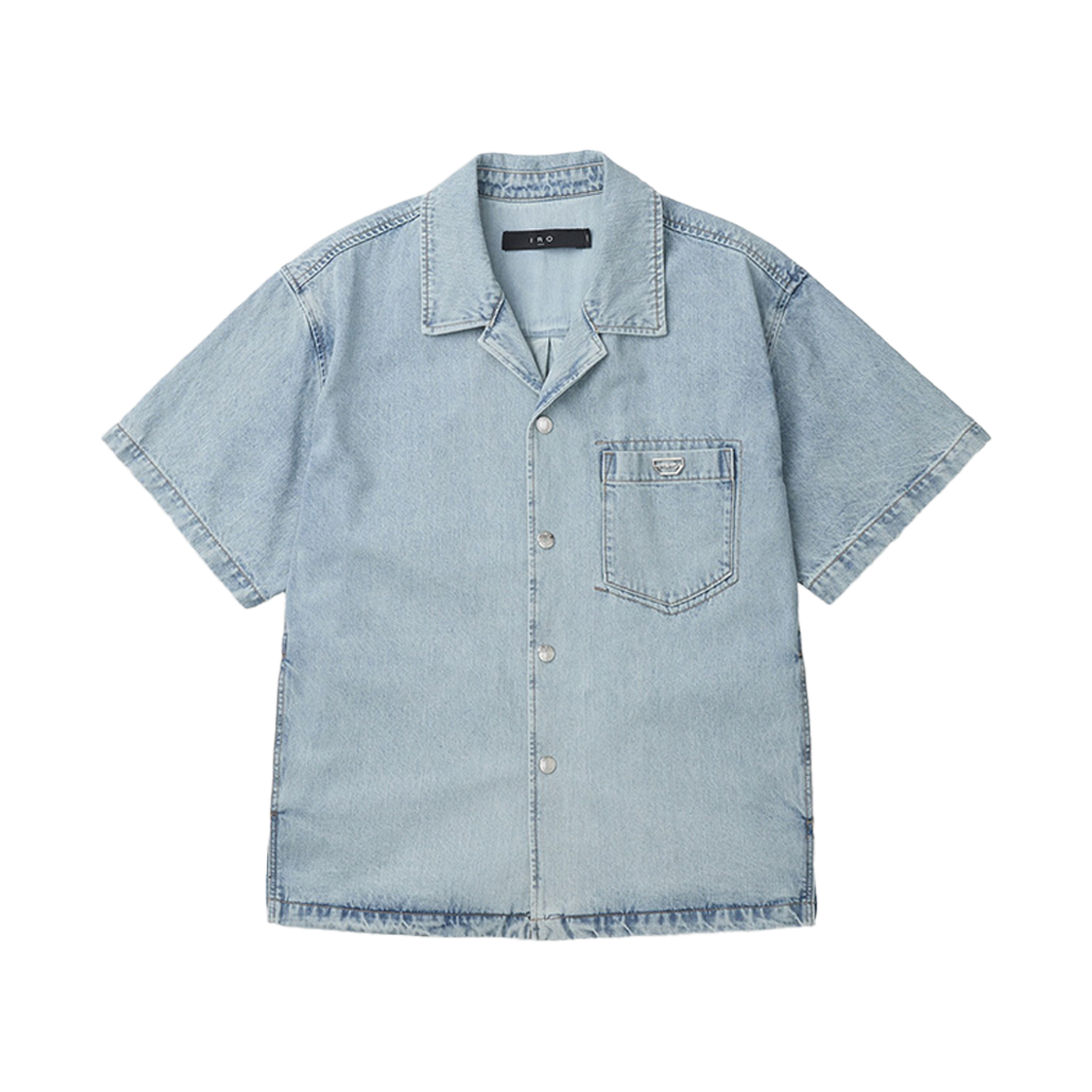 이로 슈쥬리 데님 반팔 셔츠 라이트 블루(Iro Szuree Denim Short Sleeve Shirt Light Blue) - 1