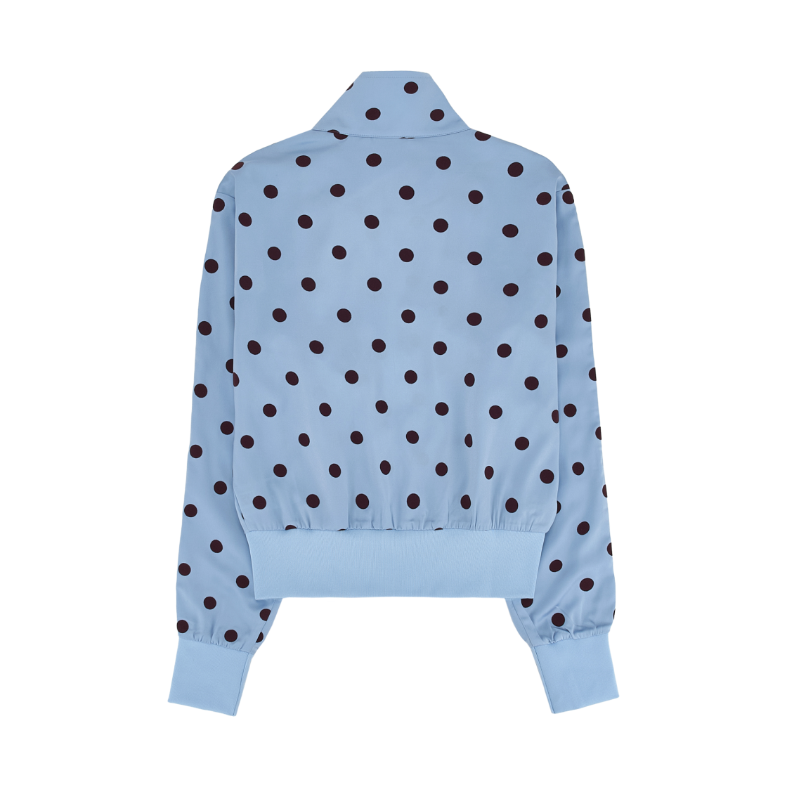 (W) 아디다스 오리지널스 사틴 폴카 닷 트랙 탑 클리어 스카이 - US 사이즈((W) Adidas Originals Satin Polka Dot Track Top Clear Sky - US Sizing) - 2