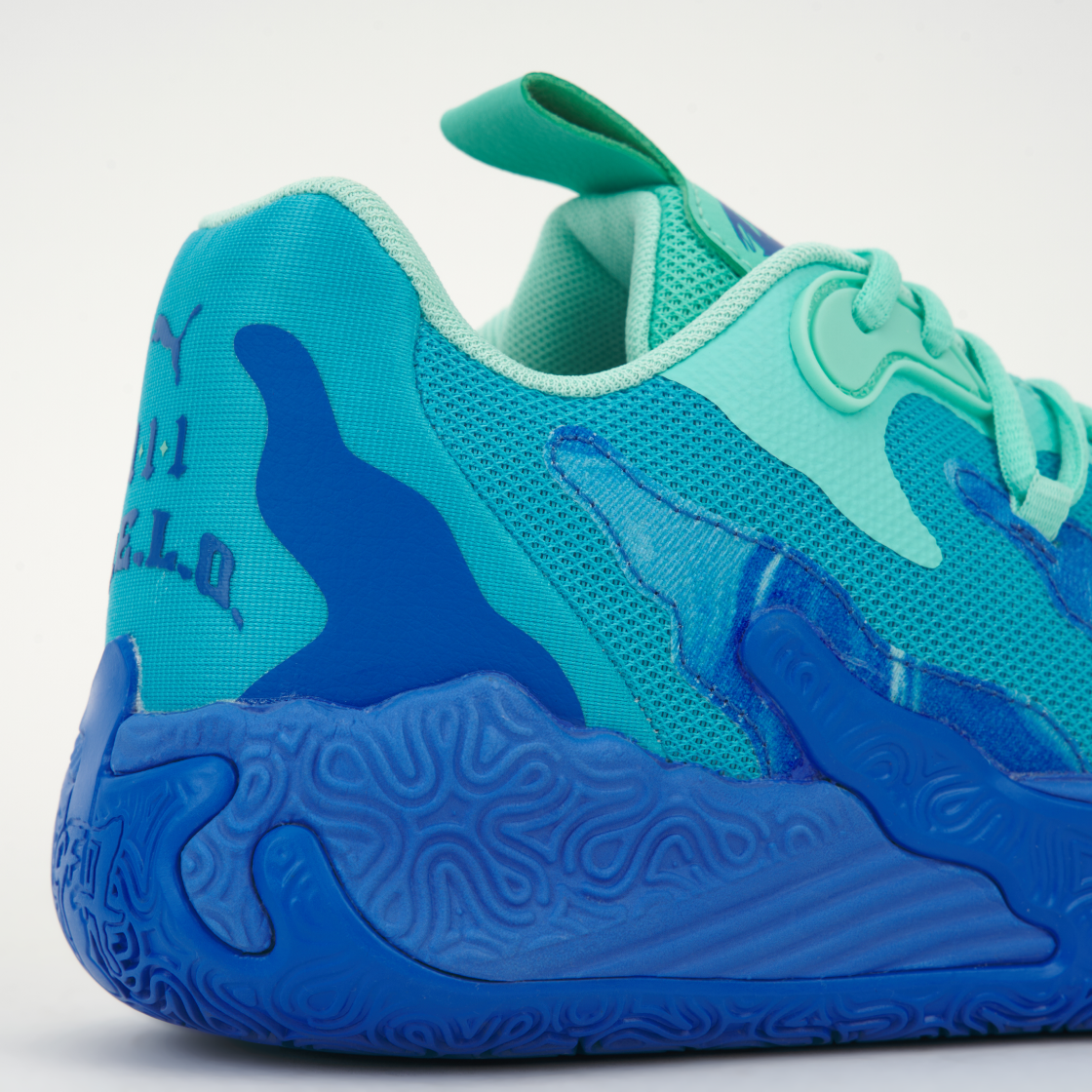 푸마 라멜로 볼 MB.03 로 팀 하이퍼링크 블루 브라이트 아쿠아(Puma Lamelo Ball MB.03 Lo Team Hyperlink Blue Bright Aqua) - 8