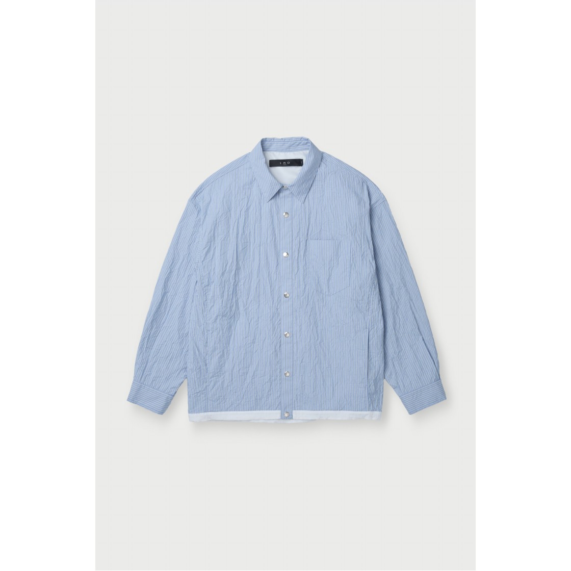 이로 스트라이프 크리즈 유틸리티 셔켓 라이트 블루(Iro Stripe Crease Utility Shacket Light Blue) - 3