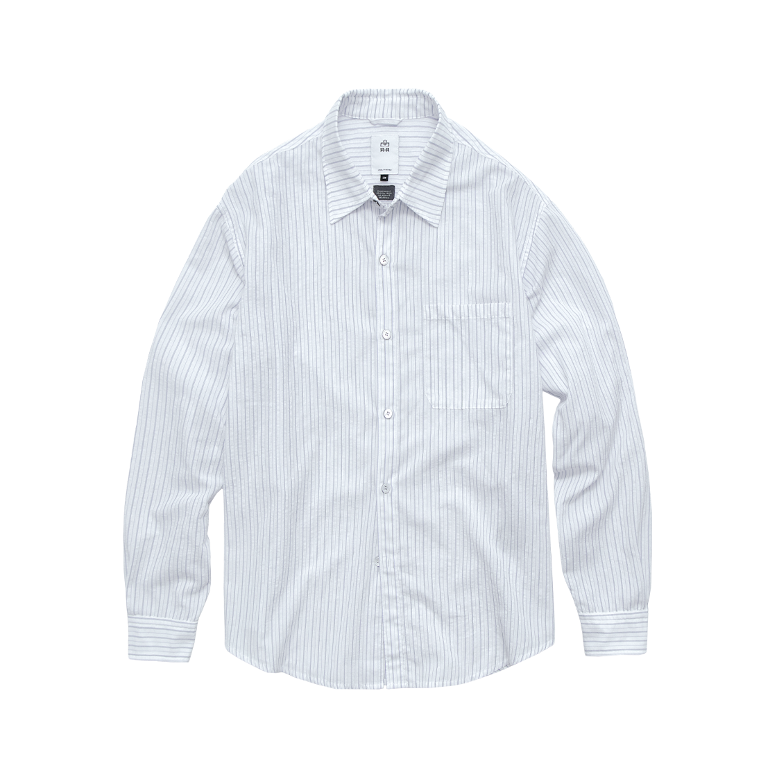 폴리테루 루즈드 스트라이프 셔츠 워시드 화이트(Polyteru Loosed Striped Shirts Washed White)