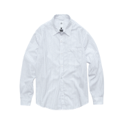 Polyteru Loosed Striped Shirts Washed White