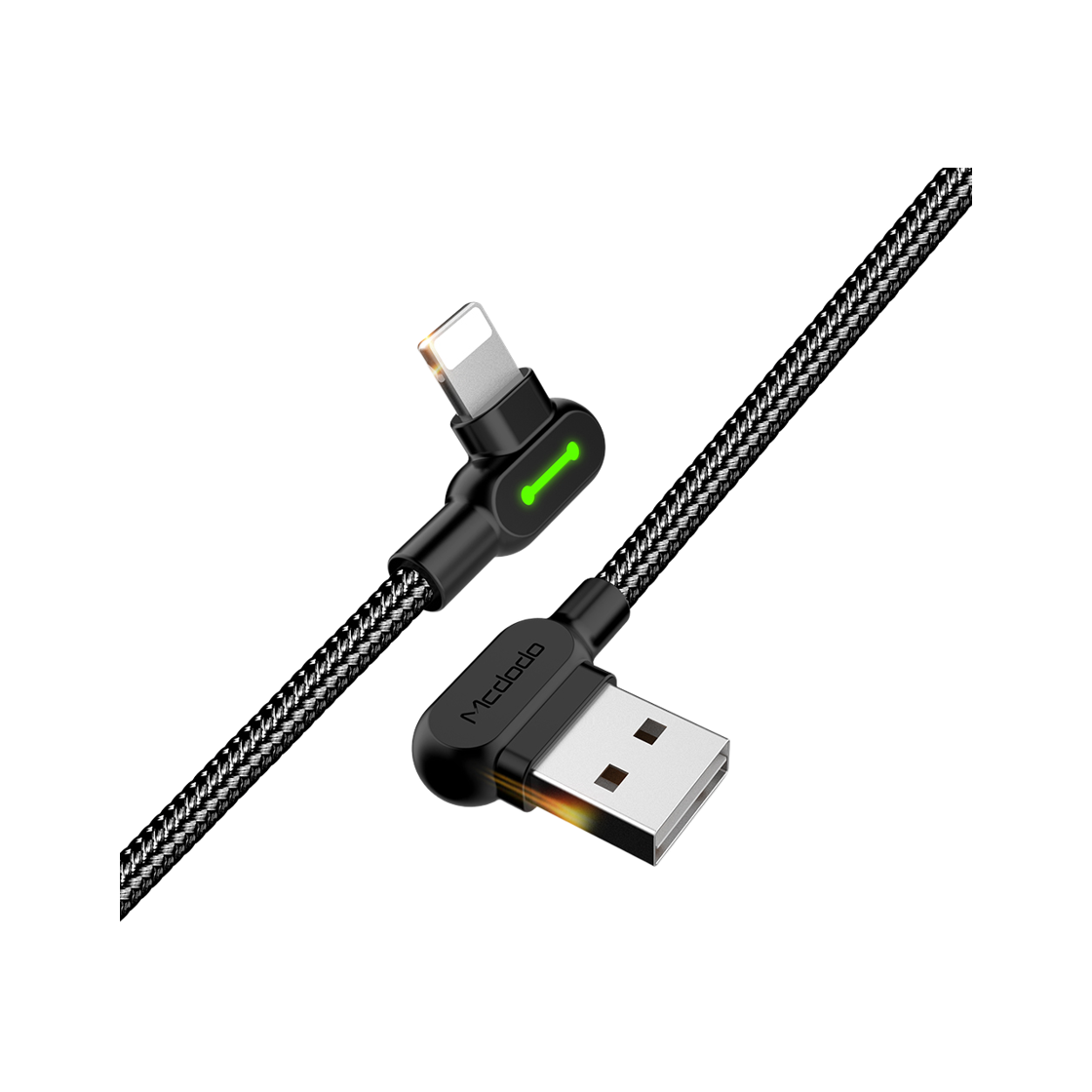 맥도도 90도 라이트 8핀 케이블 1.8m CA467(Mcdodo 90° Light USB-A to 8pin Chaging Cable 1.8m CA467) - 2