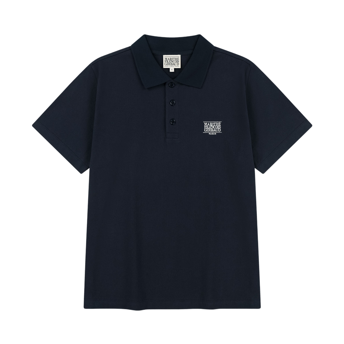 마리떼 프랑소와 저버 스몰 클래식 로고 피케 칼라 티셔츠 네이비(Marithe Francois Girbaud Small Classic Logo Pique Collar T-Shirt Navy)