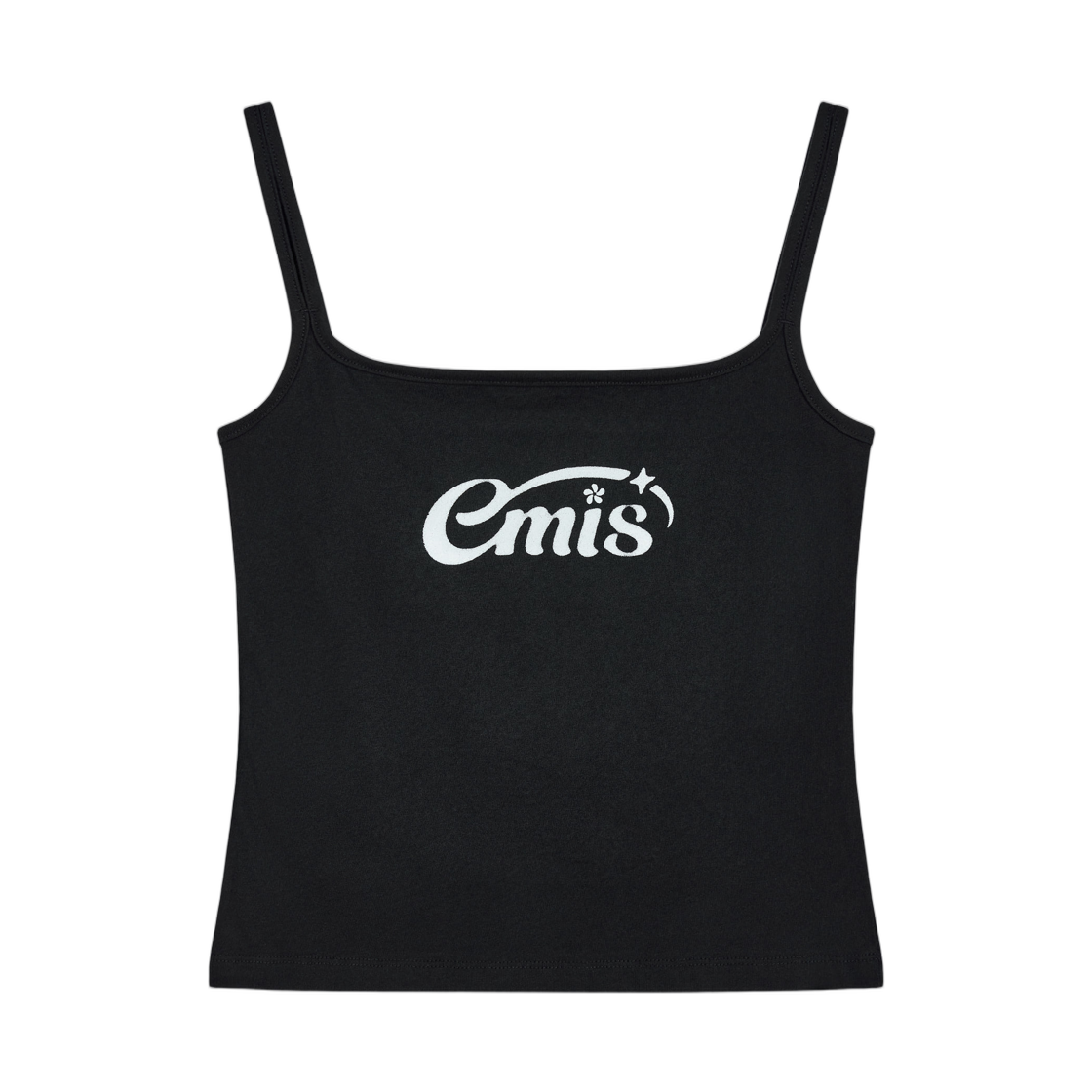(W) 이미스 헤일로 로고 더블 슬리브리스 탑 블랙((W) Emis Halo Logo Double Sleeveless Top Black)
