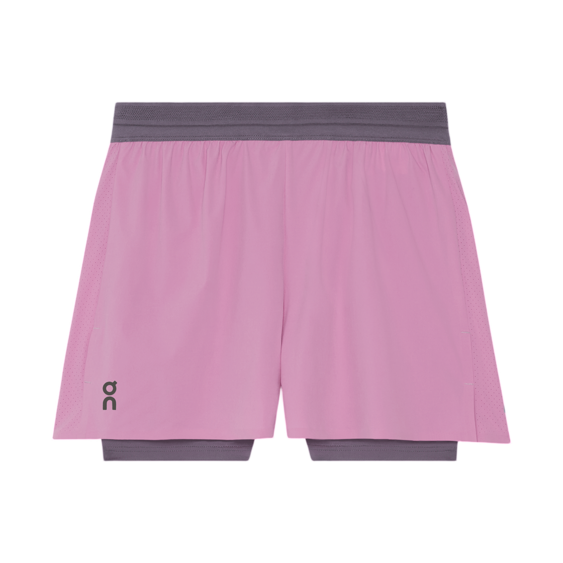 (W) 온 러닝 3인치 퍼포먼스 2/1 쇼츠 사쿠라 듀베리((W) On Running 3 inch Performance 2/1 Shorts Sakura Dewberry) - 1