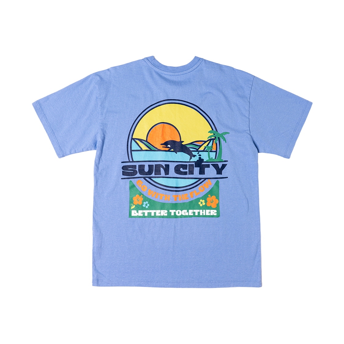 빅웨이브 컬렉티브 선시티 반팔 티셔츠 퍼플 블루(BIGWAVE COLLECTIVE Sun City Tee Purple Blue) - 1