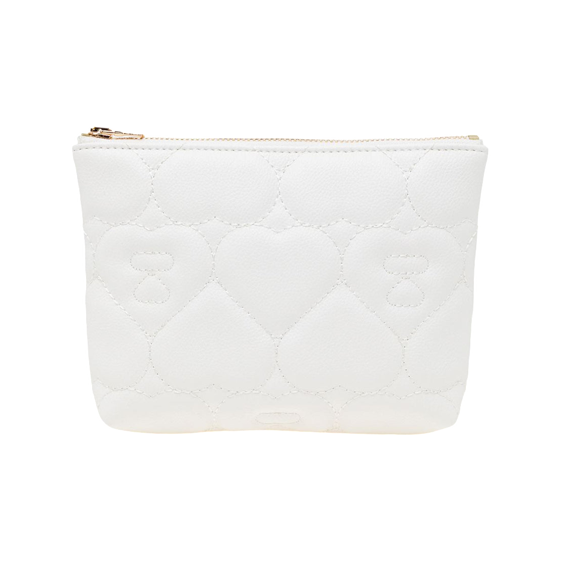 베이프 퀼티드 하트 모노그램 스몰 월렛 아이보리(BAPE Quilted Heart Monogram Small Wallet Ivory)