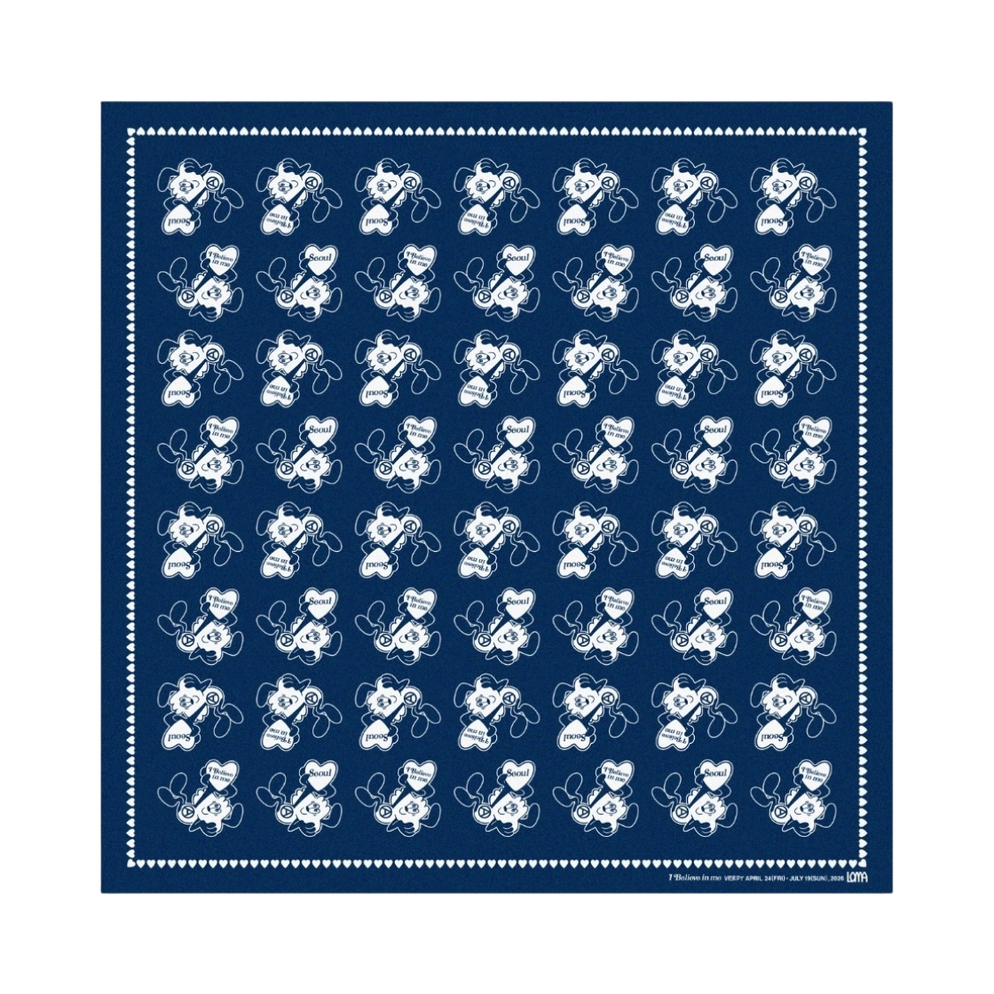 베르디 x 롯데 뮤지엄 반다나 블루(Verdy x Lotte Museum Bandana Blue)