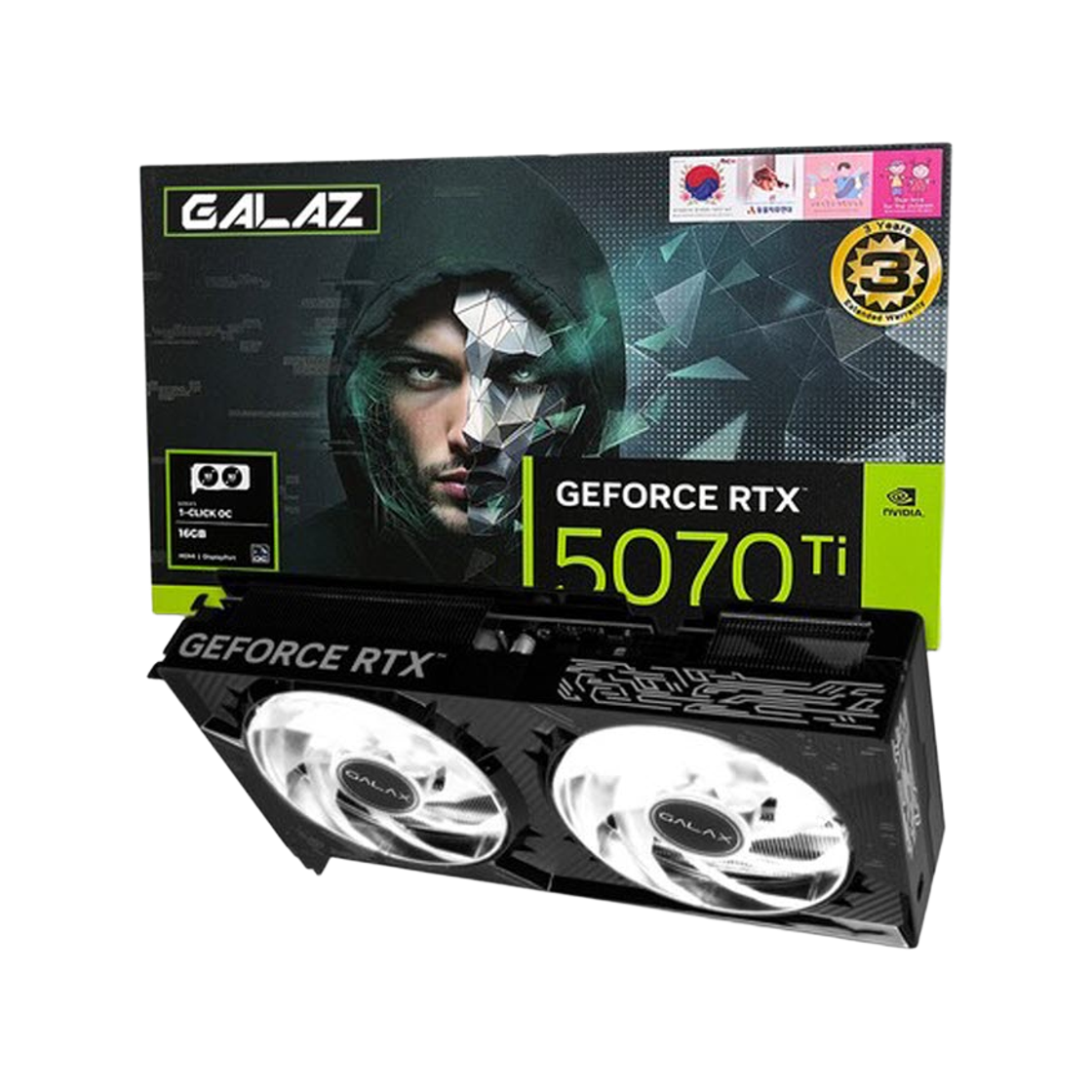 갤럭시 GALAZ 지포스 RTX 5070 Ti BLACK 2X OC D7 16GB