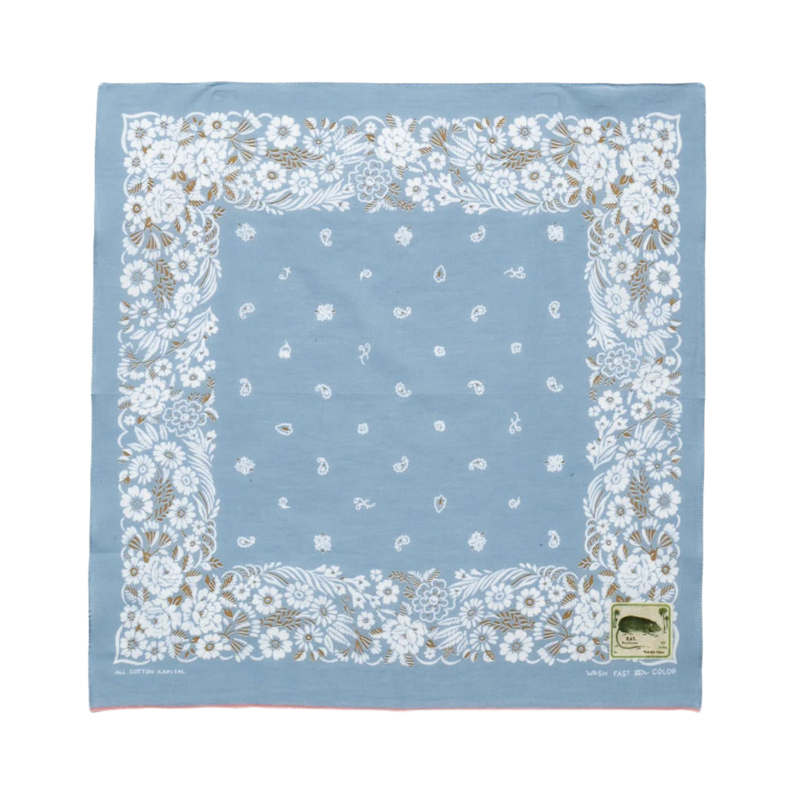 K2508BA507 Kapital Fastcolor Selvedge Bandana 20x20 Saxophone