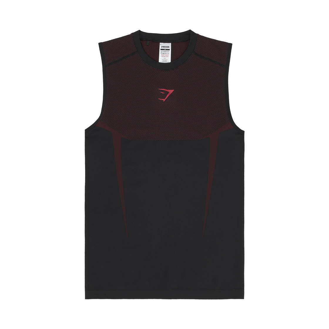 짐샤크 오닉스 5.0 탱크 블랙 카마인 레드(Gymshark Onyx 5.0 Tank Black Carmine Red)