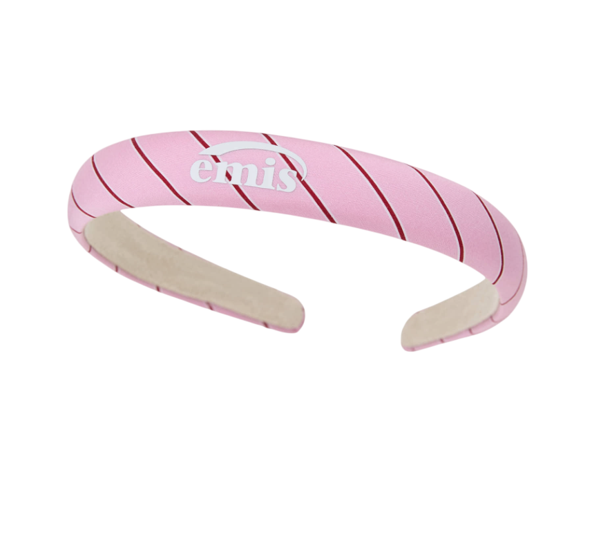 - Emis Stripe Slim Hairband Pink