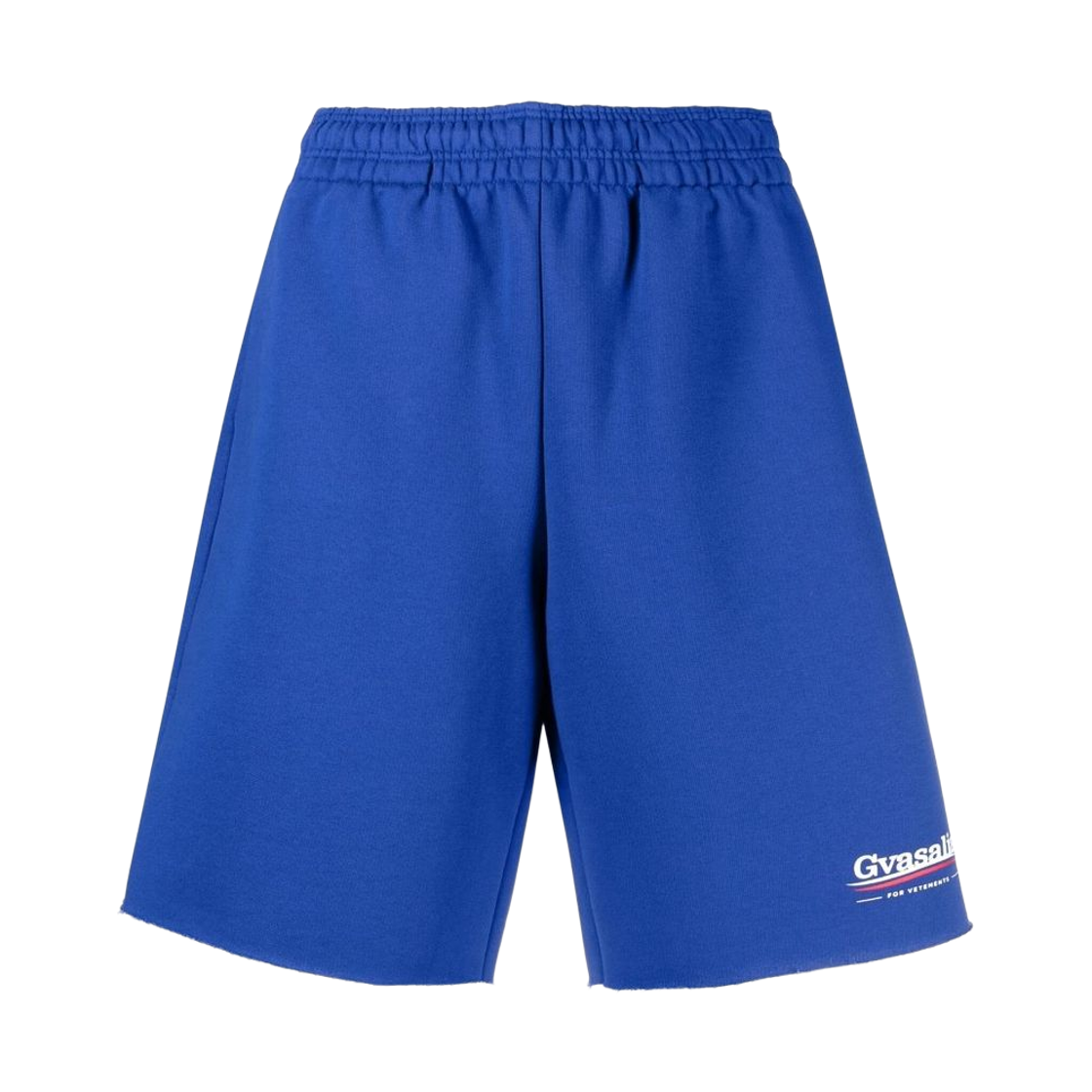 (W) 베트멍 구바살리아 웨이브 로고 쇼츠 로얄 블루((W) Vetements Gvasalia Wave Logo Shorts Royal Blue)