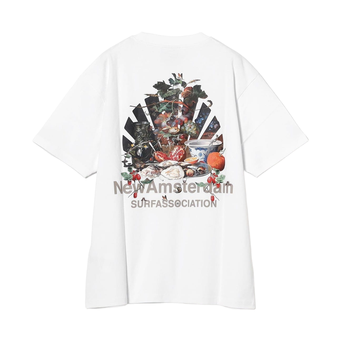 빔즈 T x 뉴 암스테르담 서프 어소시에이션 뷔페 티셔츠 화이트(Beams T x New Amsterdam Surf Association Buffet T-Shirt White)