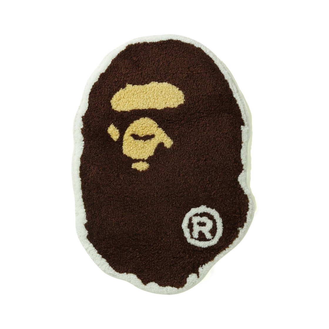 베이프 빅 에이프 헤드 러그 매트 브라운(BAPE Big Ape Head Rug Mat Brown)