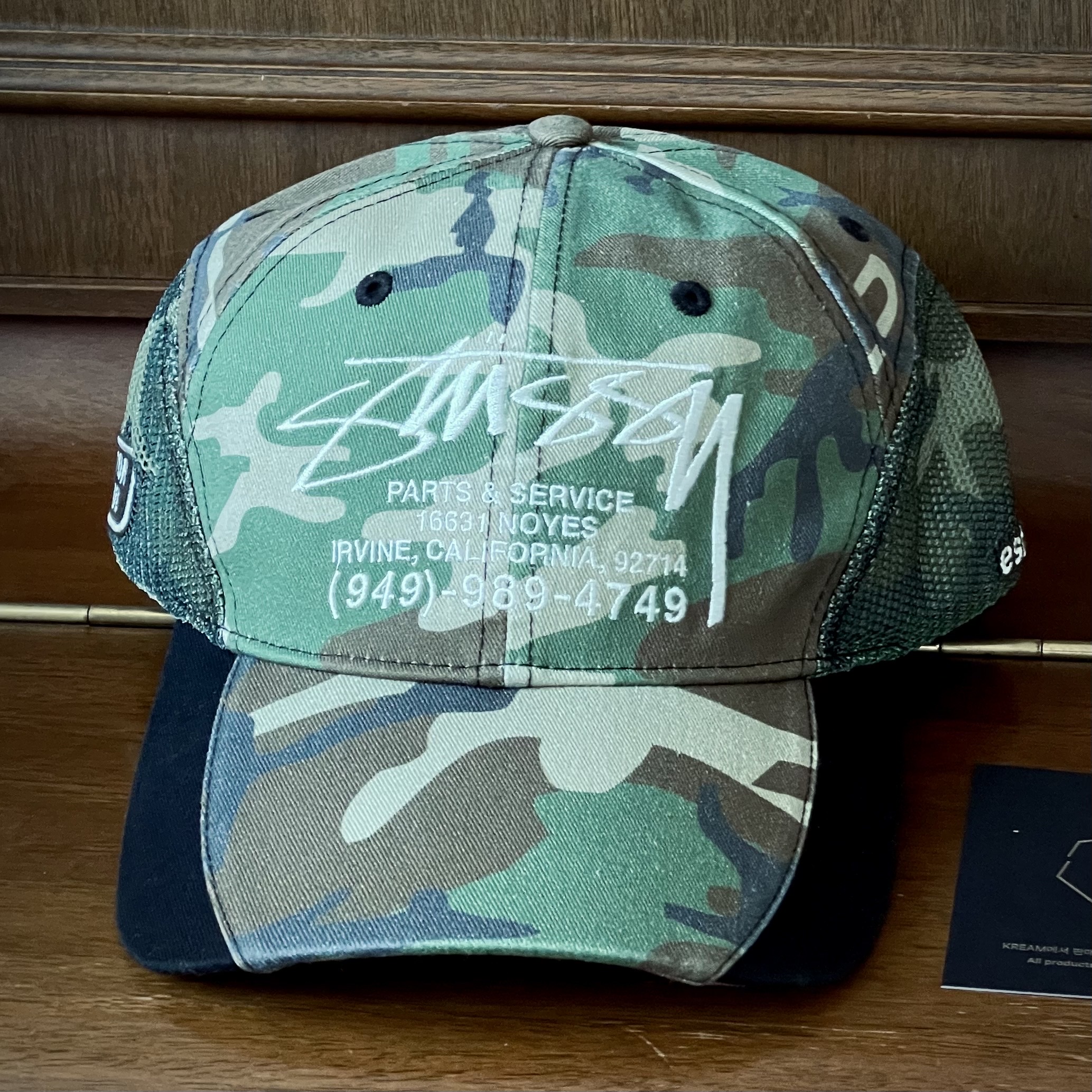 Stussy Parts & Service Mesh Cap Camo 착용 스타일