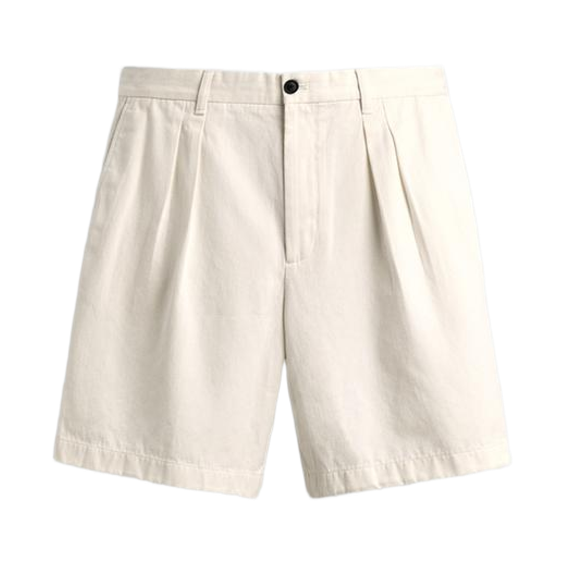 6861/354/251 Zara x Aaron Levine Relaxed Fit Tuck Detail Bermuda Pants Scratch White