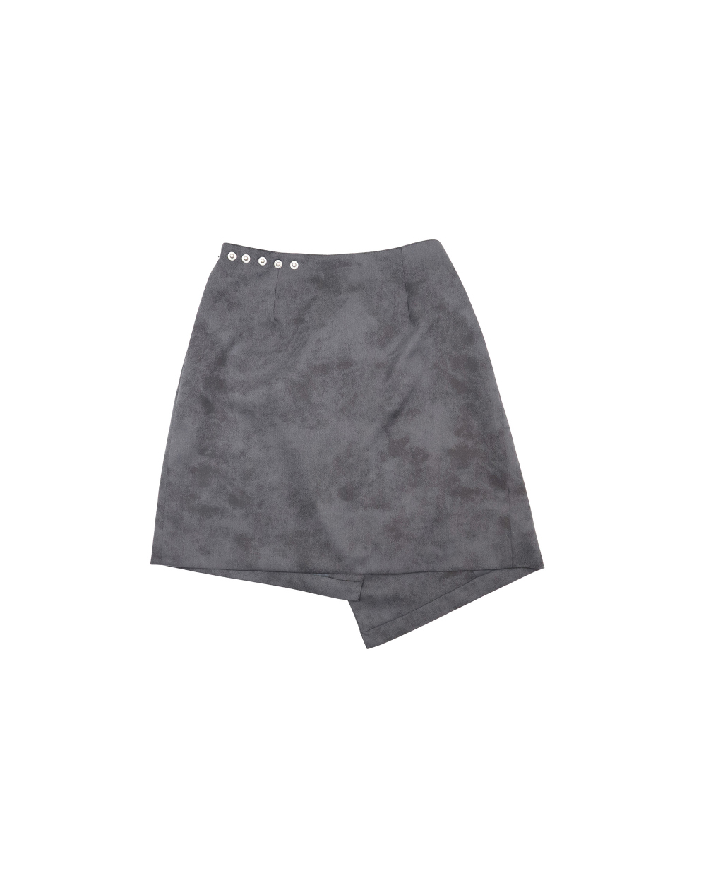 미와이후 스냅 미디 랩 스커트 차콜(Miyhoo Snap Midi Wrap Skirt Charcoal) - 2