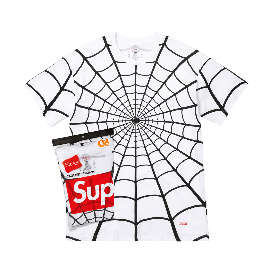 슈프림 x 헤인즈 스파이더맨 태그리스 티셔츠 화이트 (2개입) - 26SS(Supreme x Hanes Spider-Man Tagless T-Shirt White (2 Pack) - 26SS)