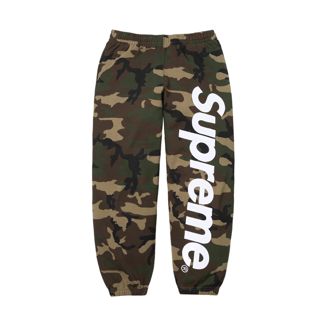 슈프림 사틴 아플리케 스웨트팬츠 우드랜드 카모 - 26SS(Supreme Satin Applique Sweatpant Woodland Camo - 26SS) - 1